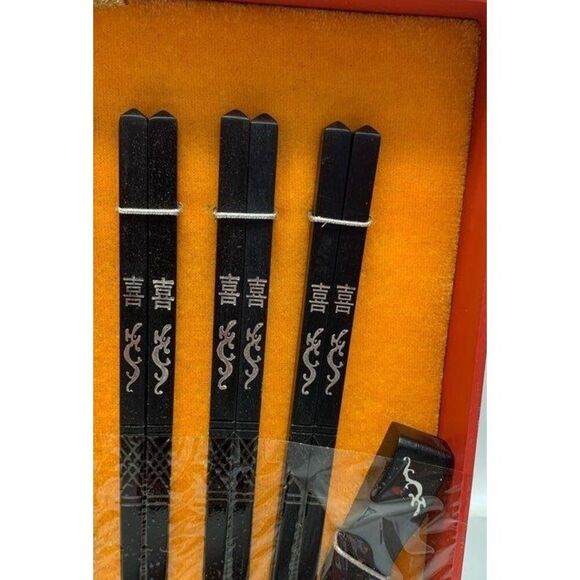 Vintage Yun Hong Arts Chopsticks Immortal Story Set - Picture 5 of 9